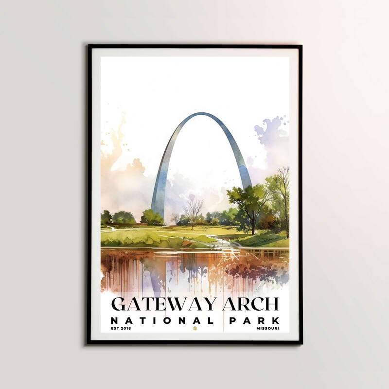 Gateway Arch National Park Poster, Travel Art, Office Poster, Home Decor | S4